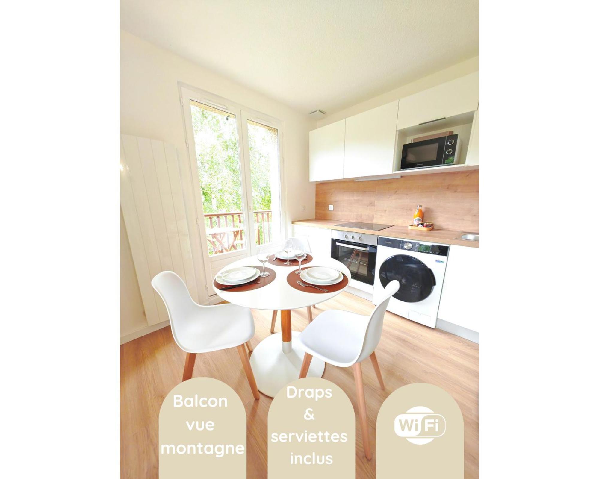 דירות Bielle L'Ecrin Paisible - Balcon Sur Ruisseau, Vue Montagne & Parking מראה חיצוני תמונה